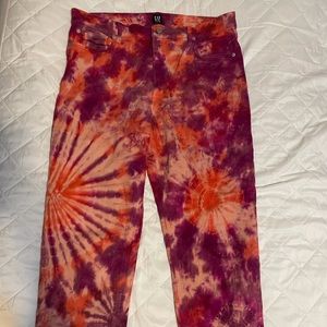 EUC Gap Cheeky Hi Rise Tie Dye Jeans